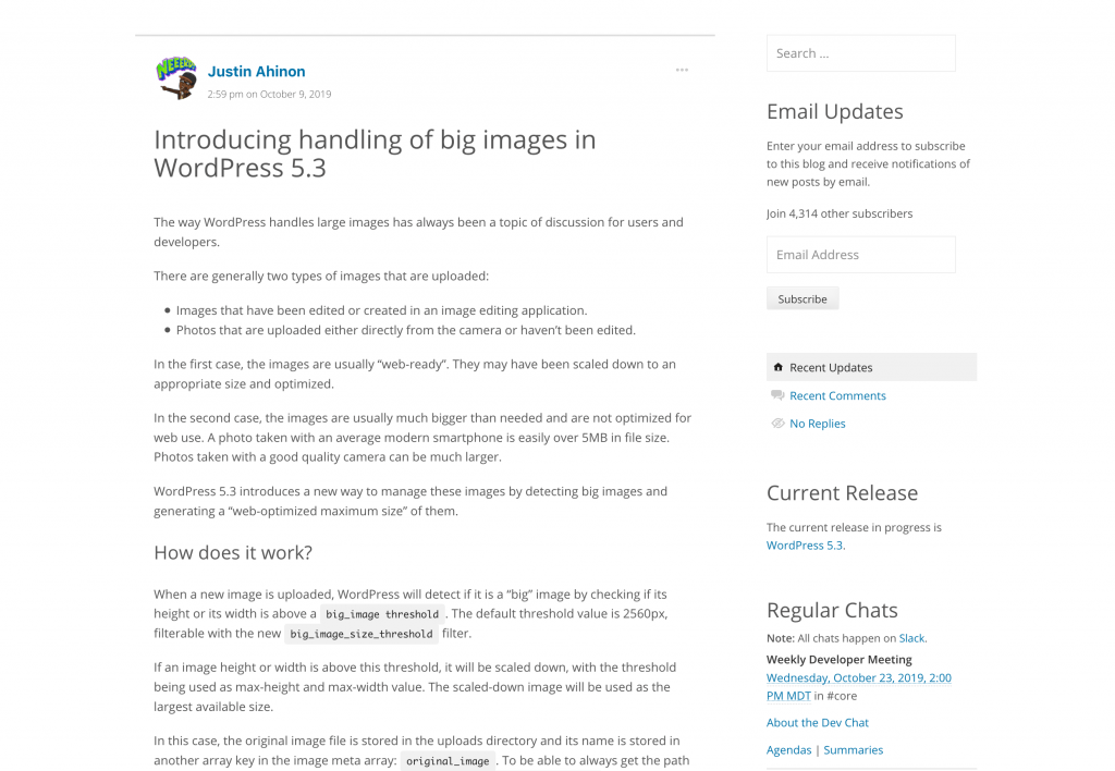 Smarter Handling of Large Images in WP&nbsp;5.3