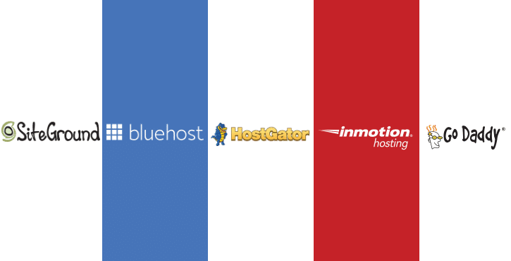 SiteGround vs Bluehost vs HostGator vs InMotion vs GoDaddy&nbsp;(2019)