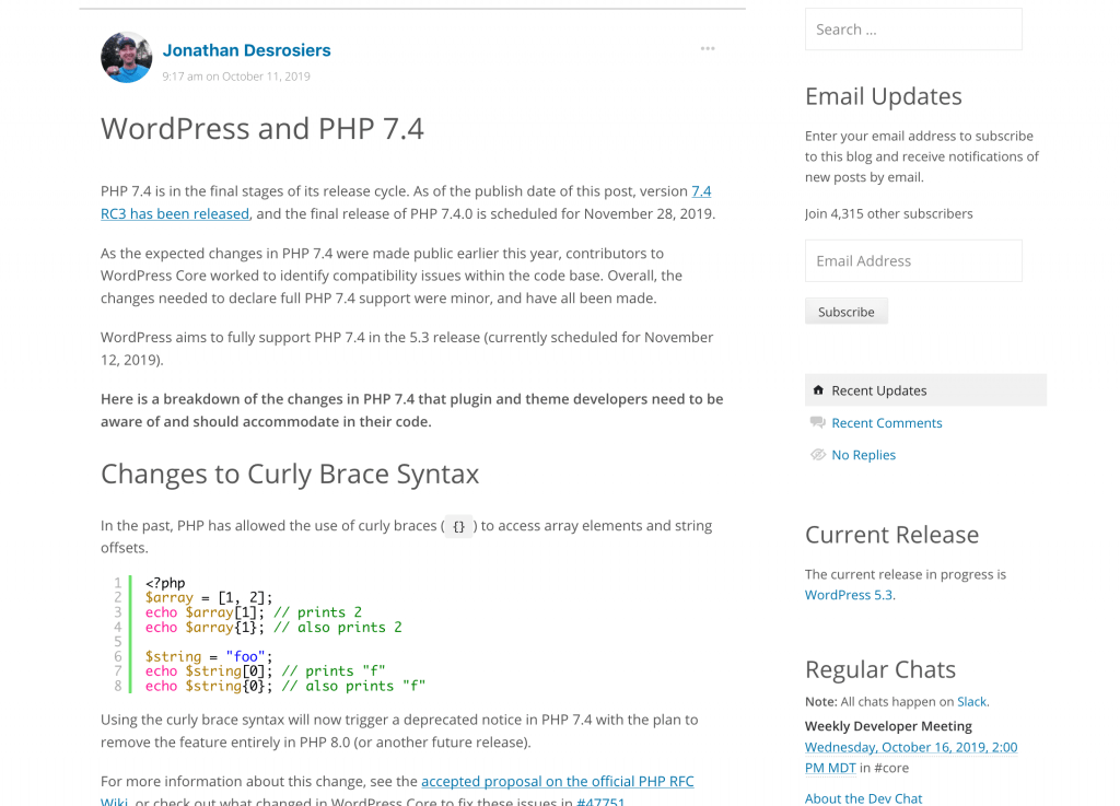 Changing in PHP&nbsp;7.4