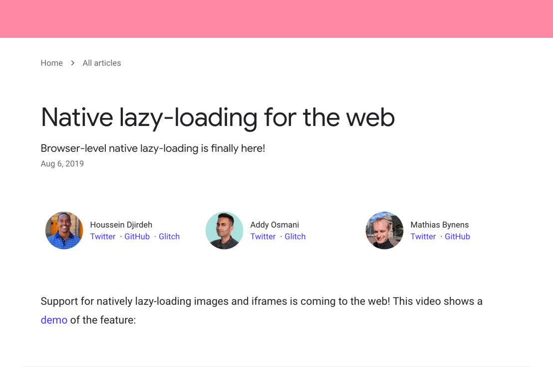 Easier Lazy Loading (for&nbsp;Chrome)